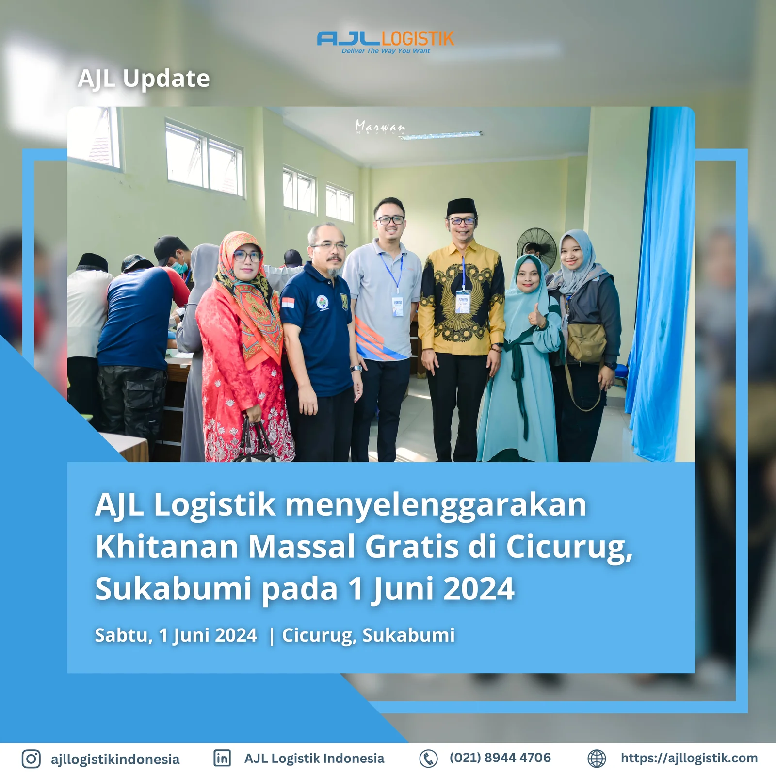 AJL Logistik Menyelenggarakan Khitanan Massal Gratis